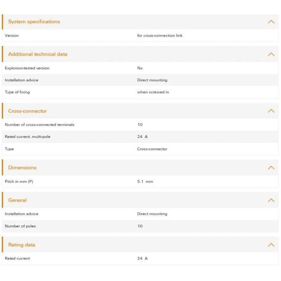 10 pcs WEIDMULLER Q 10 AKZ 1.5 036850 Cross-connector Terminal Grey NEW - Picture 5 of 5